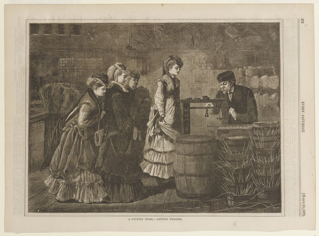 En lanthandel - Vägning av Winslow Homer