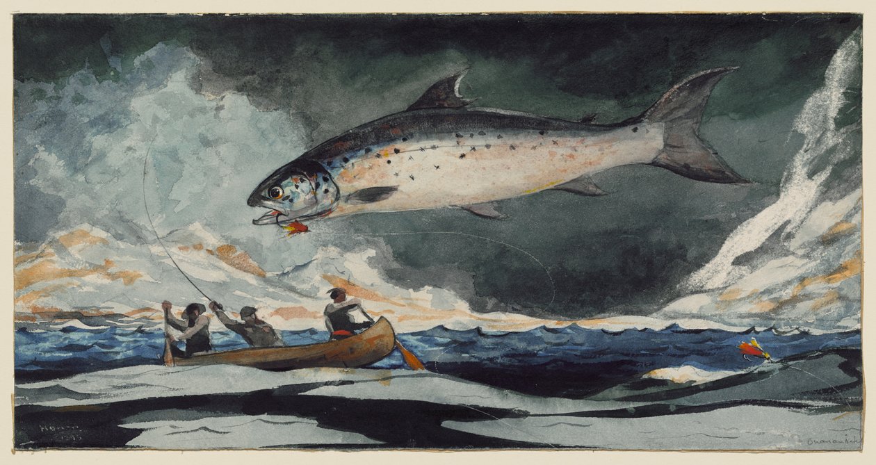 En fin pool, Saguenayfloden av Winslow Homer