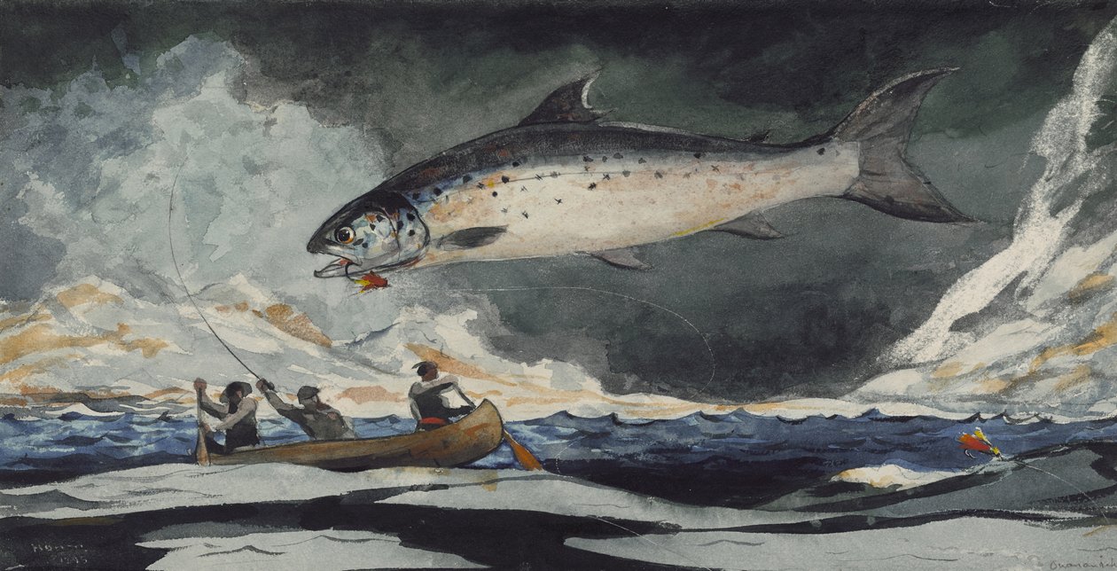 A Good Pool, Saguenay River, 1895 av Winslow Homer
