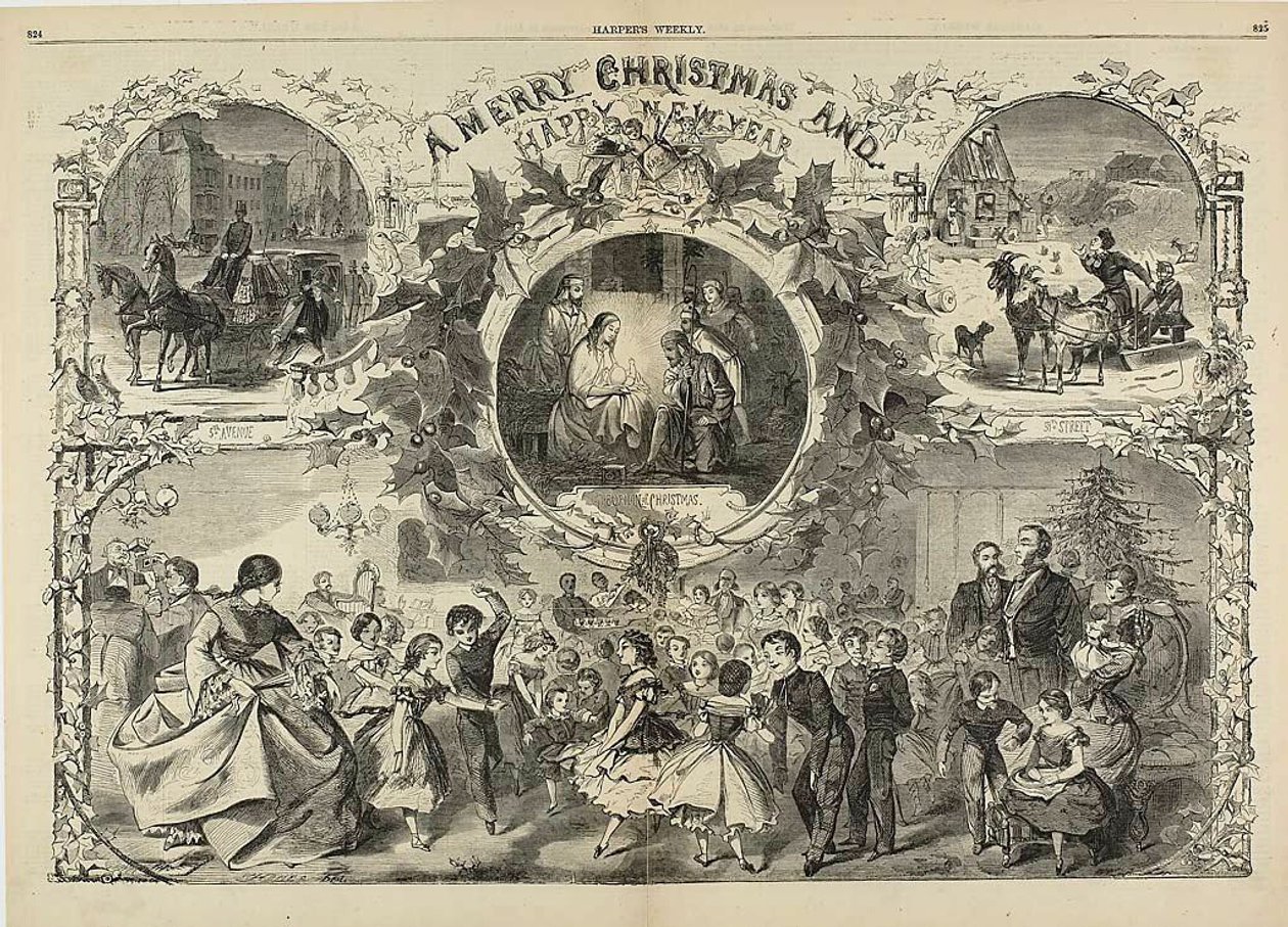 God jul och gott nytt år av Winslow Homer