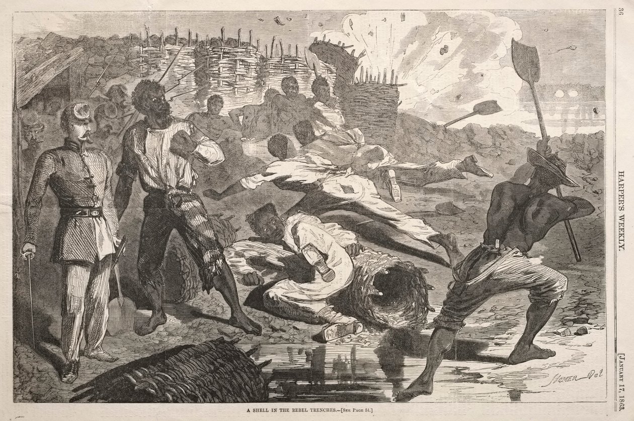 En granat i rebellernas skyttegravar av Winslow Homer
