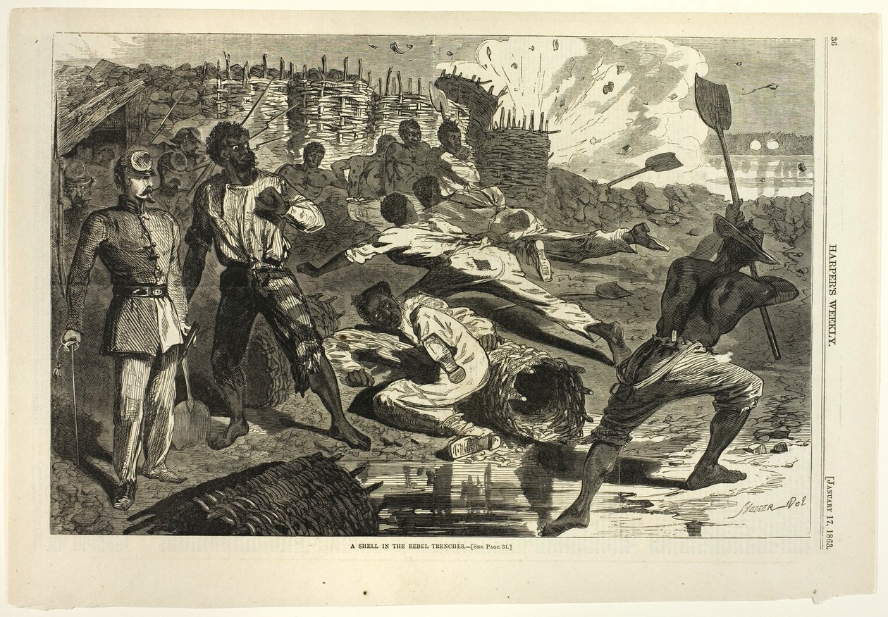 En granat i rebellernas skyttegravar av Winslow Homer