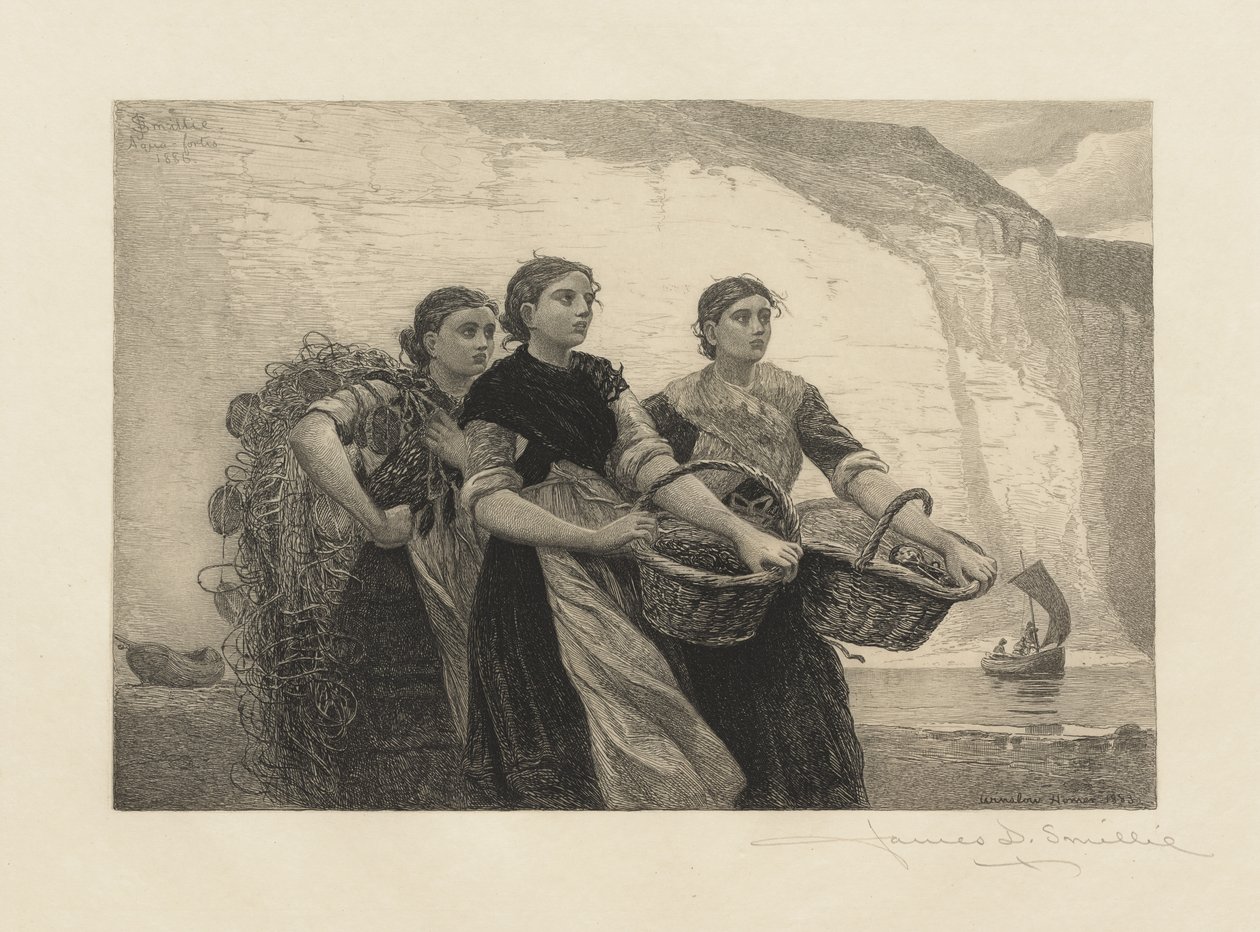 A Voice from the Cliffs, graverad av James David Smillie av Winslow Homer