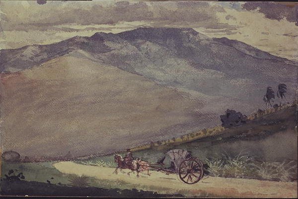 En Volante på en bergsväg, Kuba av Winslow Homer