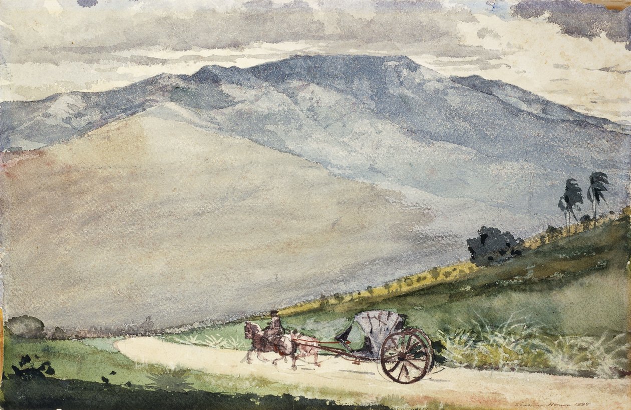 En volante på en bergsväg, Kuba, 1885 av Winslow Homer