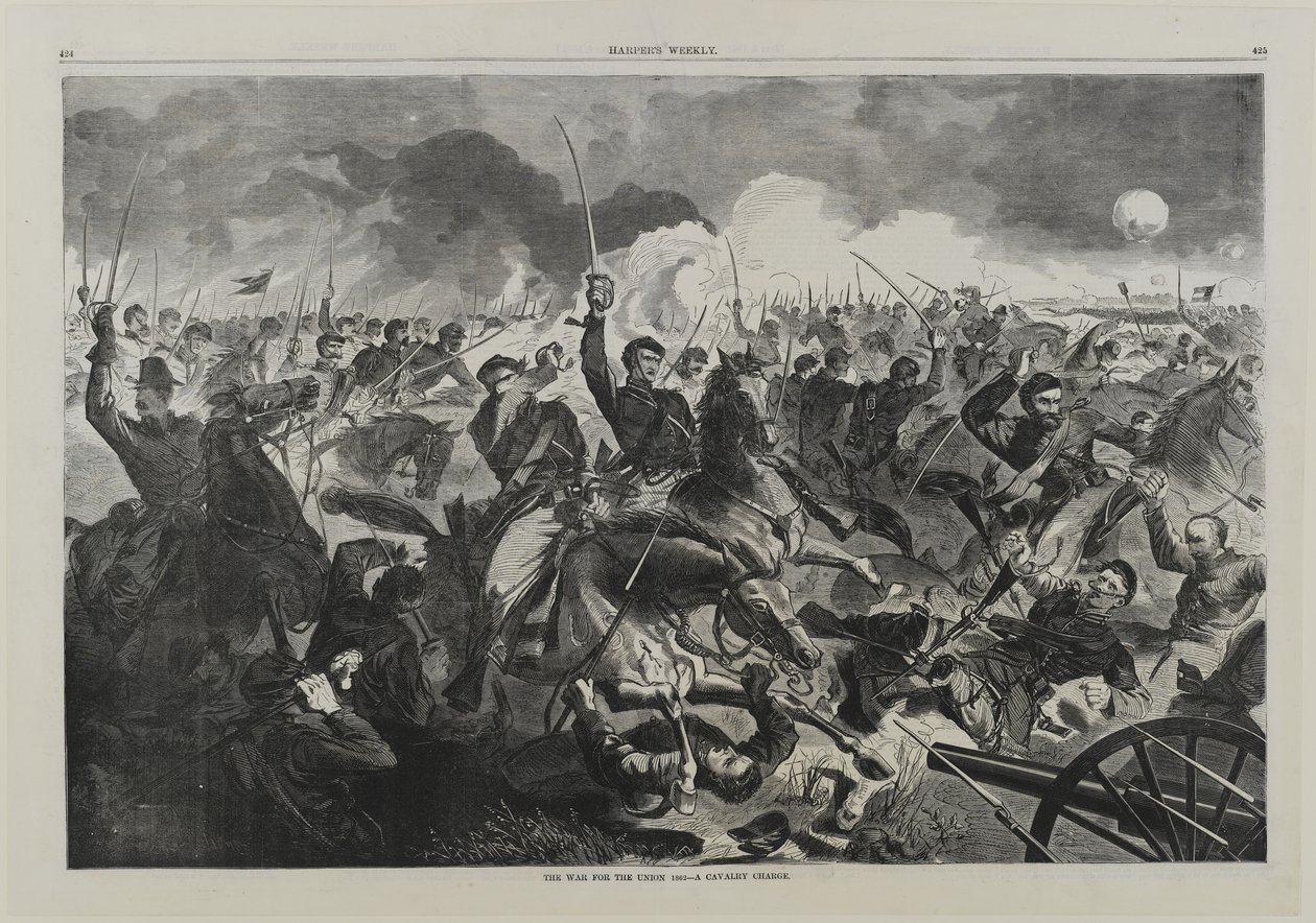 Ett krig för unionen 1862 - En kavalleriladdning av Winslow Homer