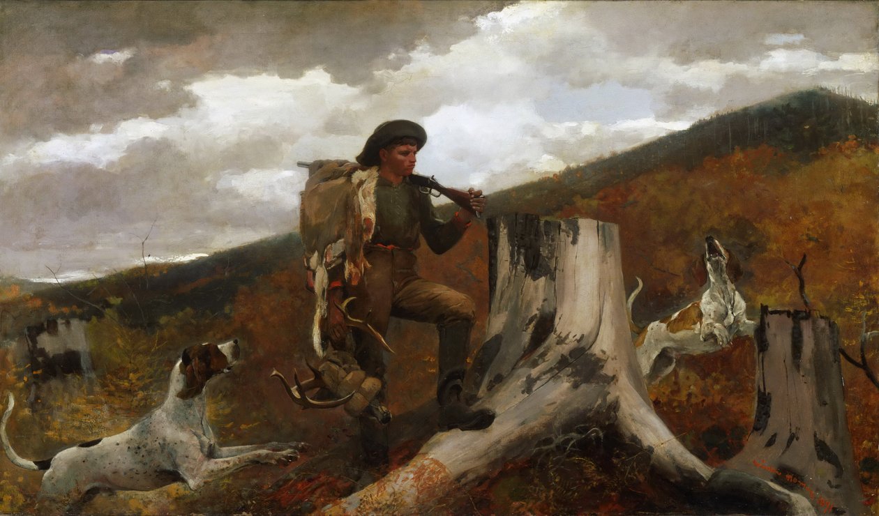En jägare och hundar av Winslow Homer