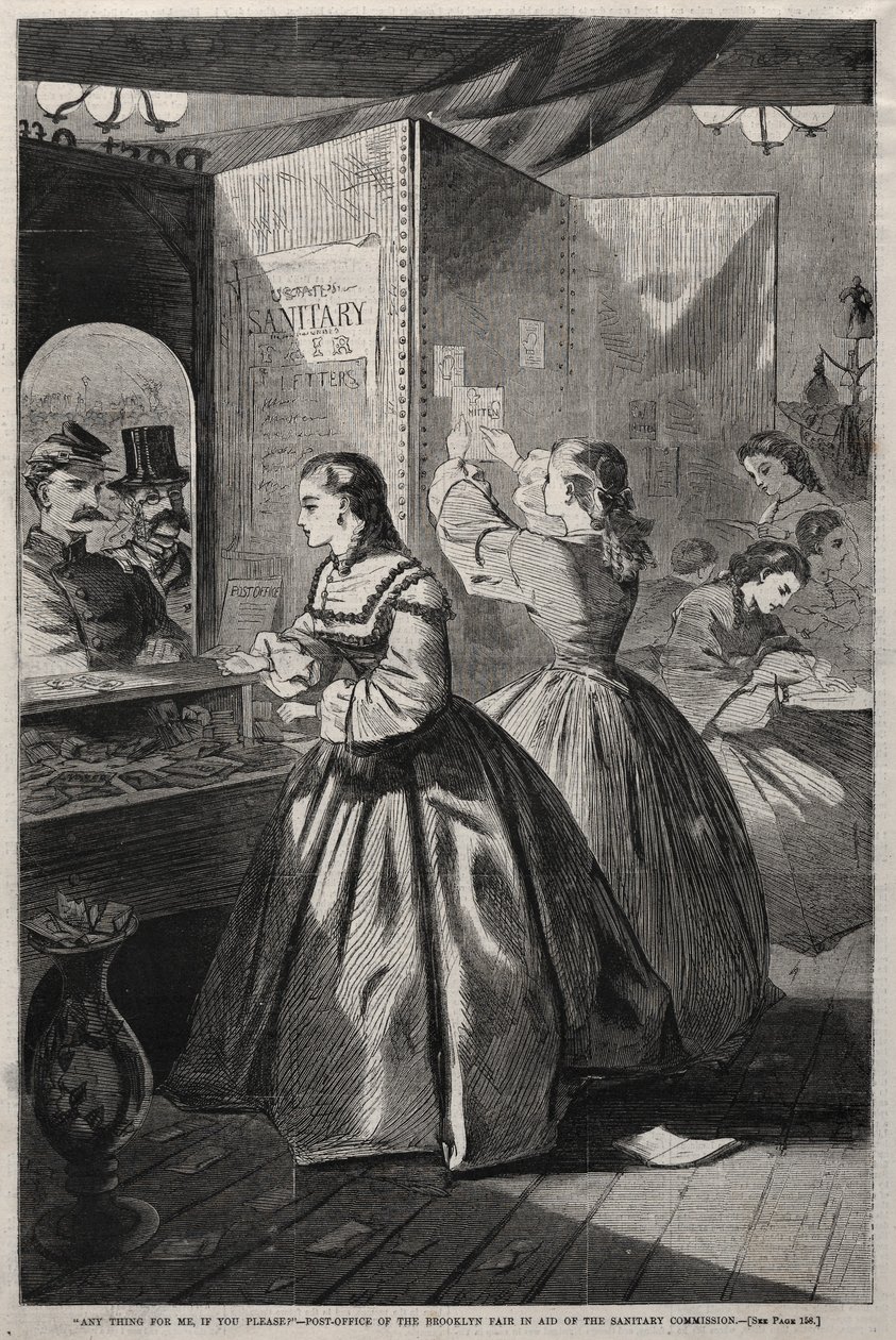 Any Thing for Me, If you Please - Postkontoret för Brooklyn Fair in Aid..., 1864. av Winslow Homer