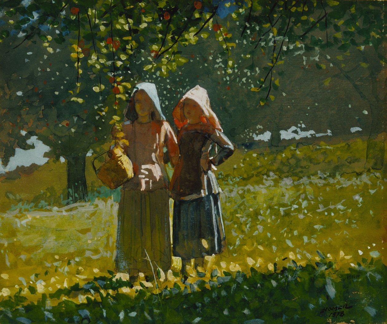 Plockning av äpplen av Winslow Homer