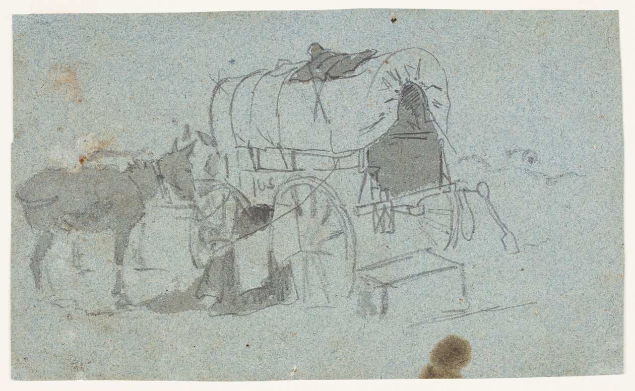Army Wagon och Mule av Winslow Homer