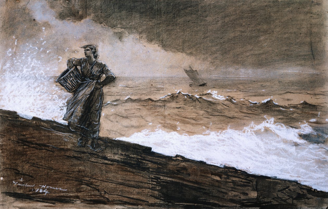 Vid hög sjö, 1884 av Winslow Homer