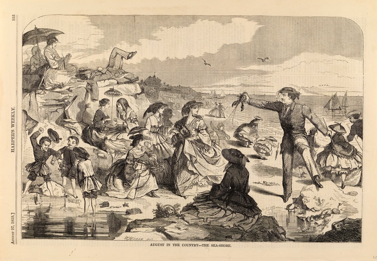 Augusti på landet - The Sea-Shore, från Harper