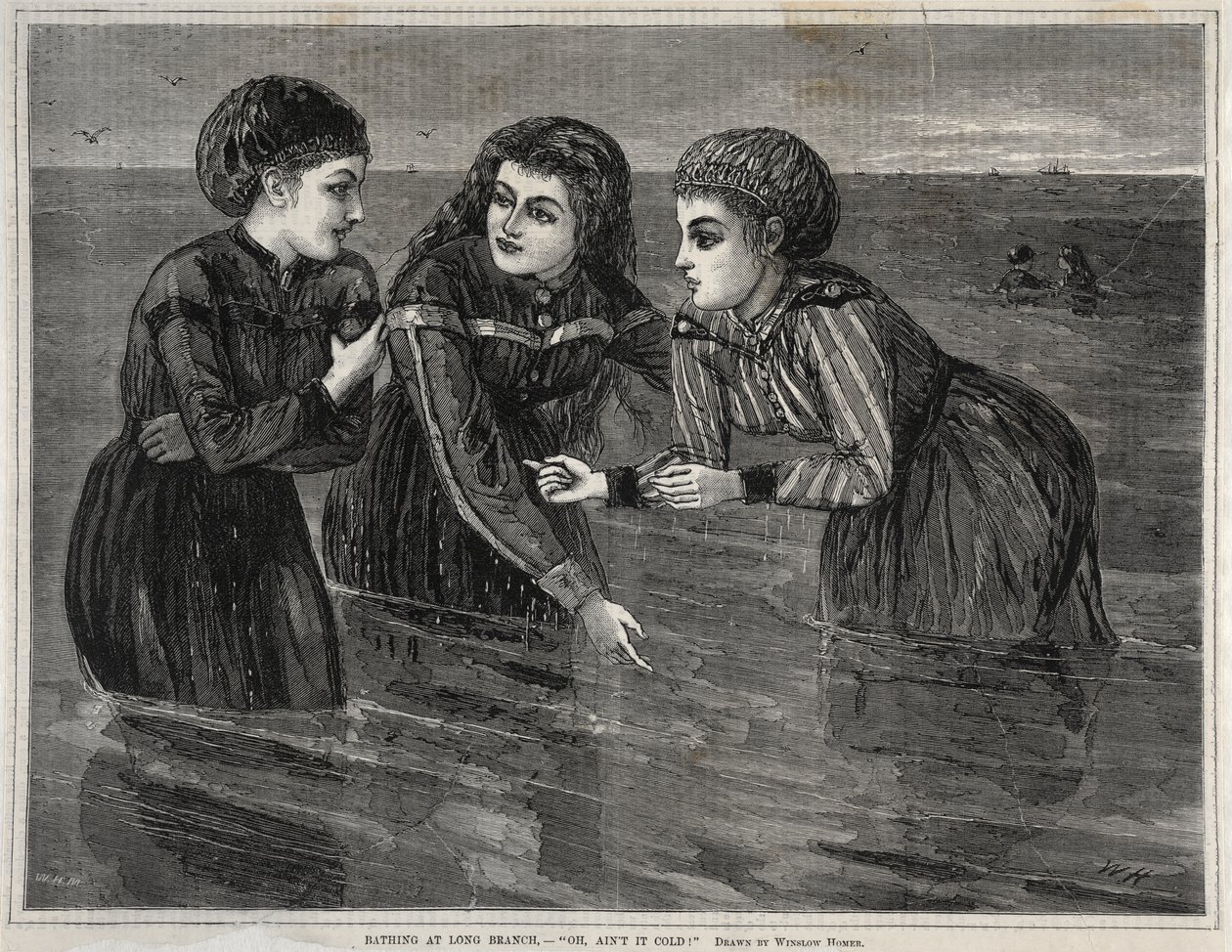 Bad vid Long Branch – ”Åh, vad det är kallt!” av Winslow Homer