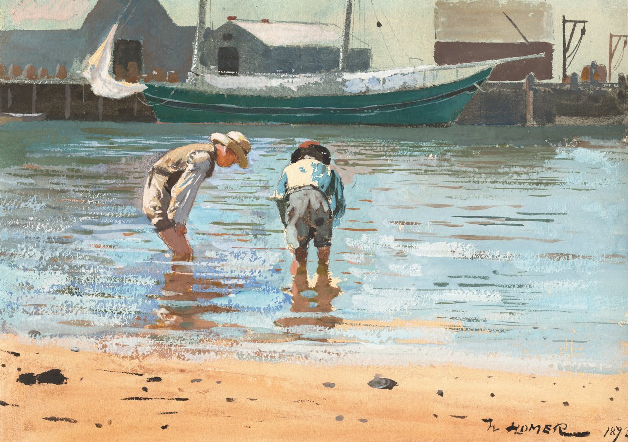 Pojkar vadar, 1873. av Winslow Homer