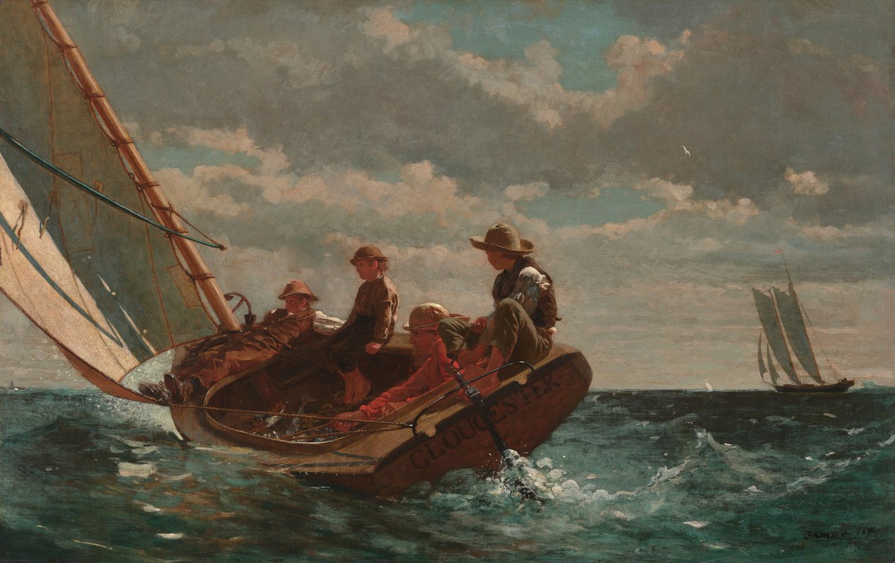 Brisen friskar i (en gynnsam vind) av Winslow Homer
