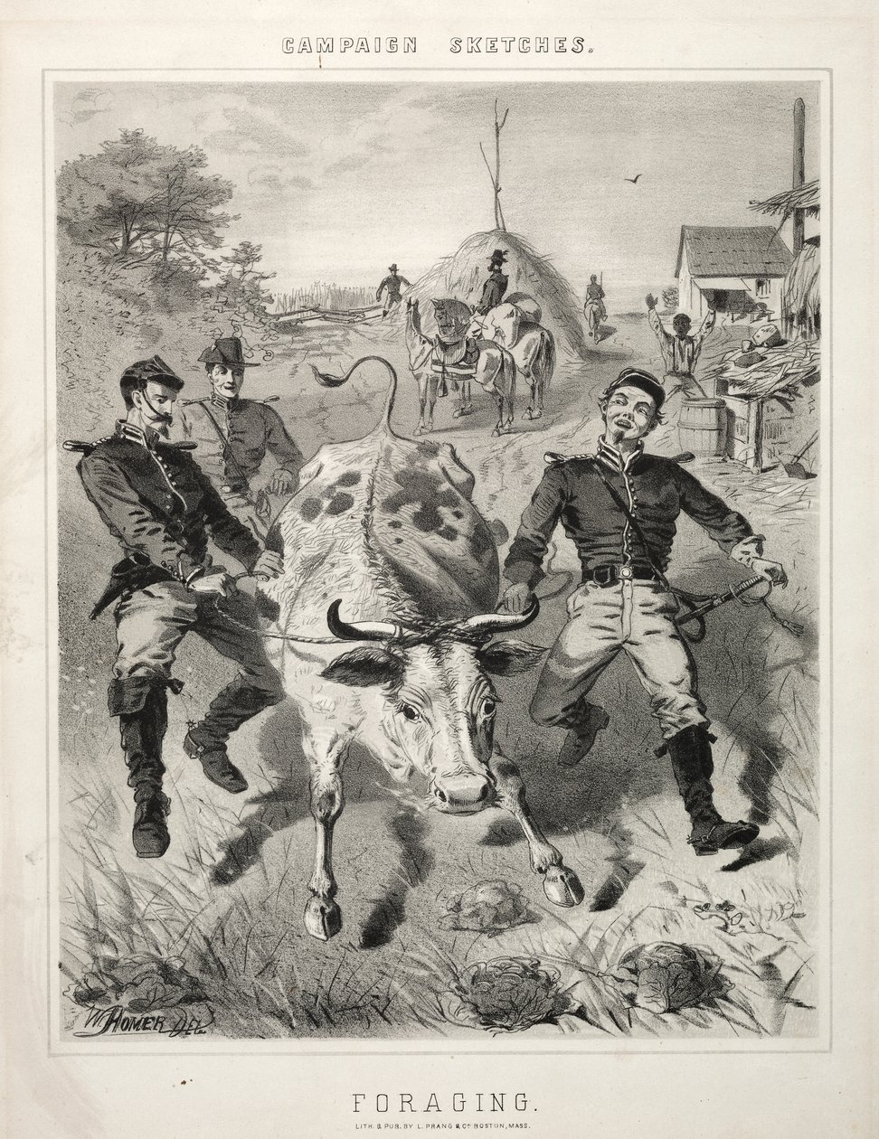 Fälttågsskisser: proviantering av Winslow Homer