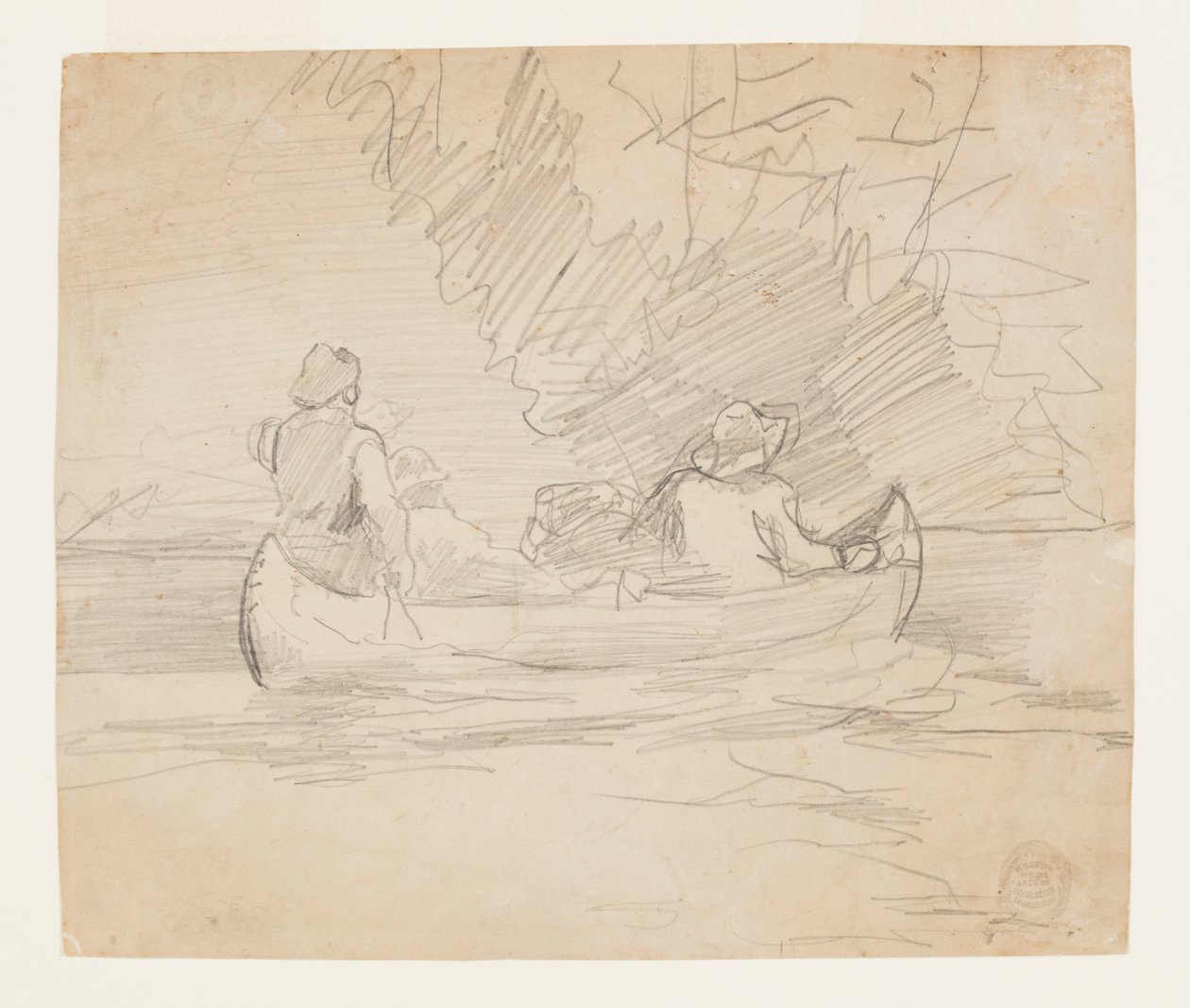 Kanot med tre män av Winslow Homer
