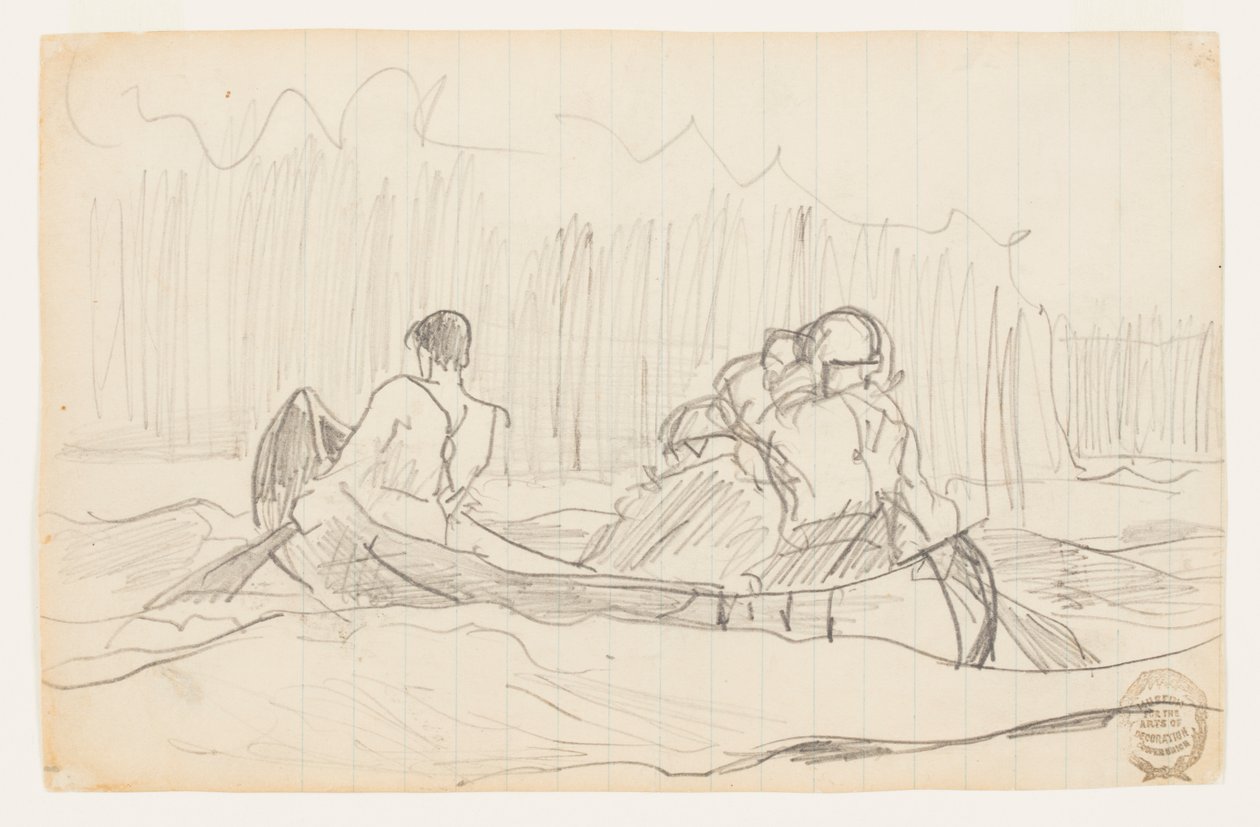 Kanot med tre män av Winslow Homer