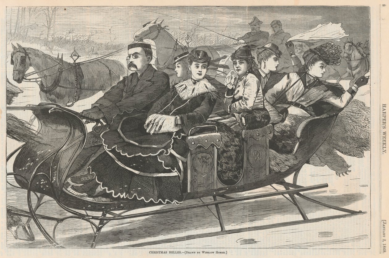 Christmas Belles, från Harper av Winslow Homer