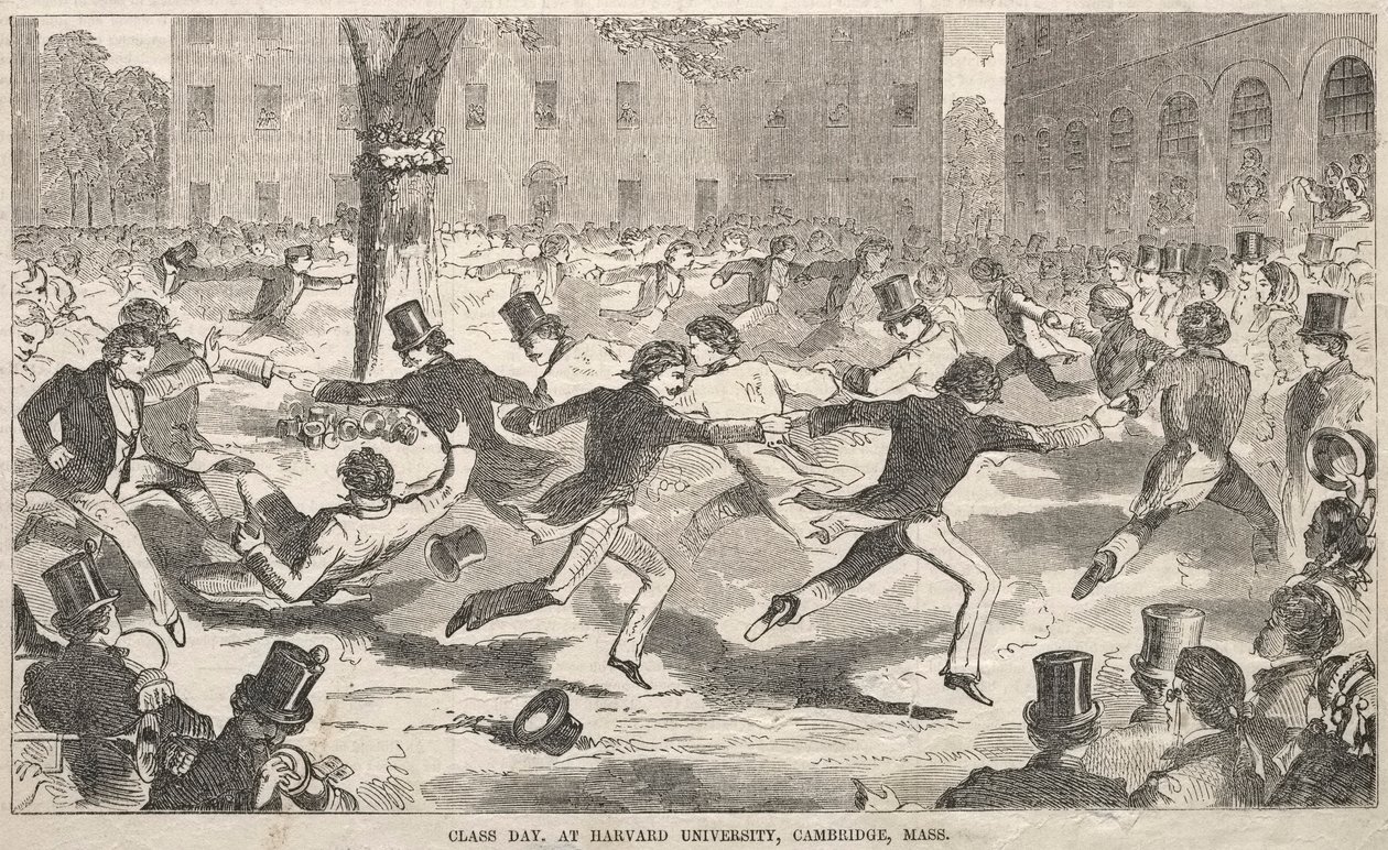Klassdag, vid Harvard University, Cambridge, Massachusetts, 1858. av Winslow Homer