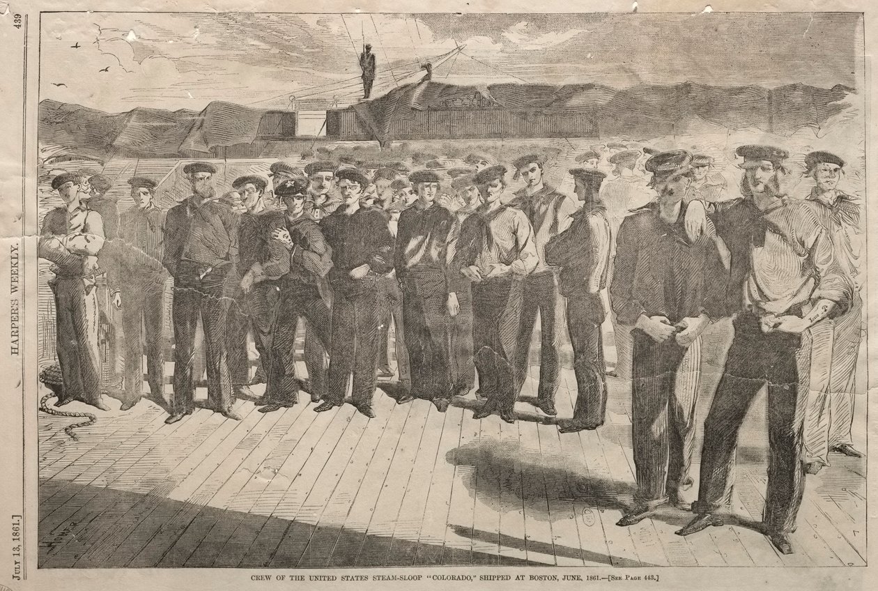 Besättningen på United States Steam-Sloop Colorado, skickad till Boston, juni 1861, 1861. av Winslow Homer