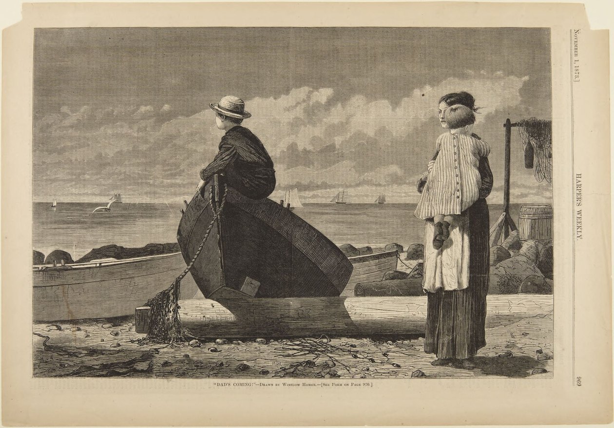 Pappa kommer! av Winslow Homer