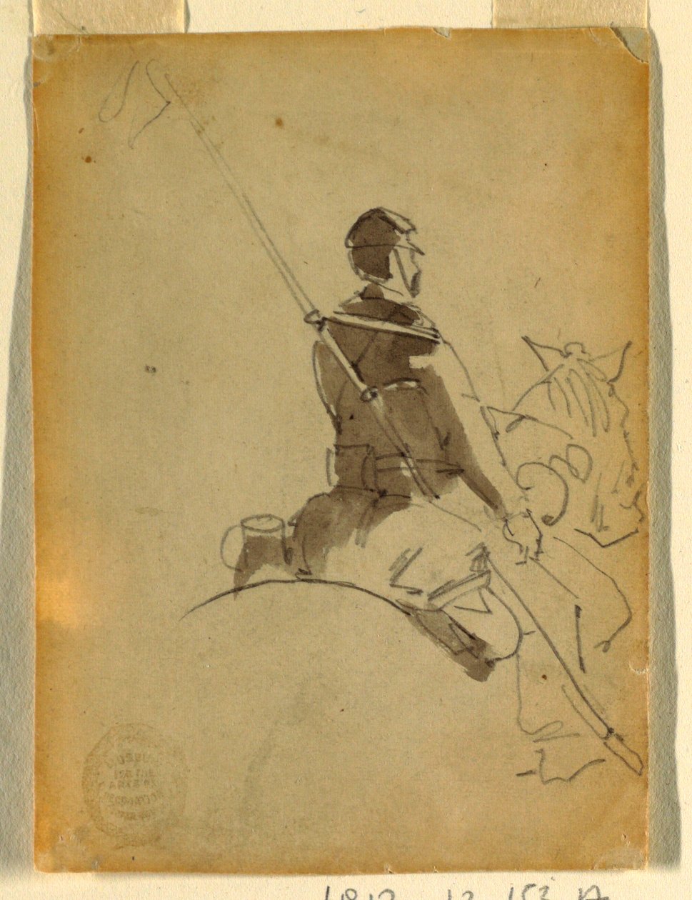 Teckning, Lancer till häst, 1862 av Winslow Homer
