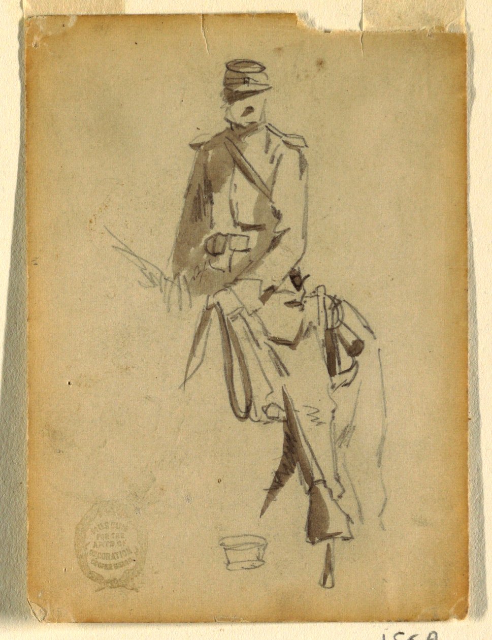 Teckning, officer i beridet kavalleri, 1862 av Winslow Homer