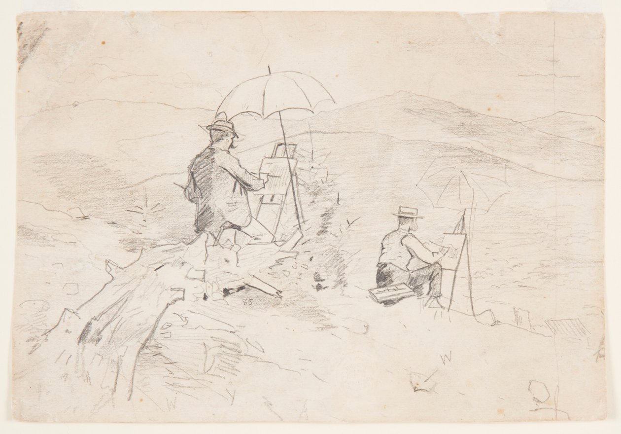 Teckning, Studie till "Artists Sketching in the White Mountains" och "The Artist in the Country", 1868 av Winslow Homer