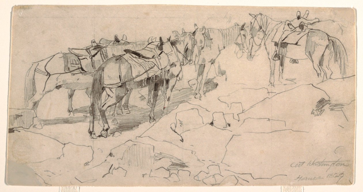 Teckning, Studie till "Mount Washington" och "The Summit of Mt. Washington", 1869 av Winslow Homer