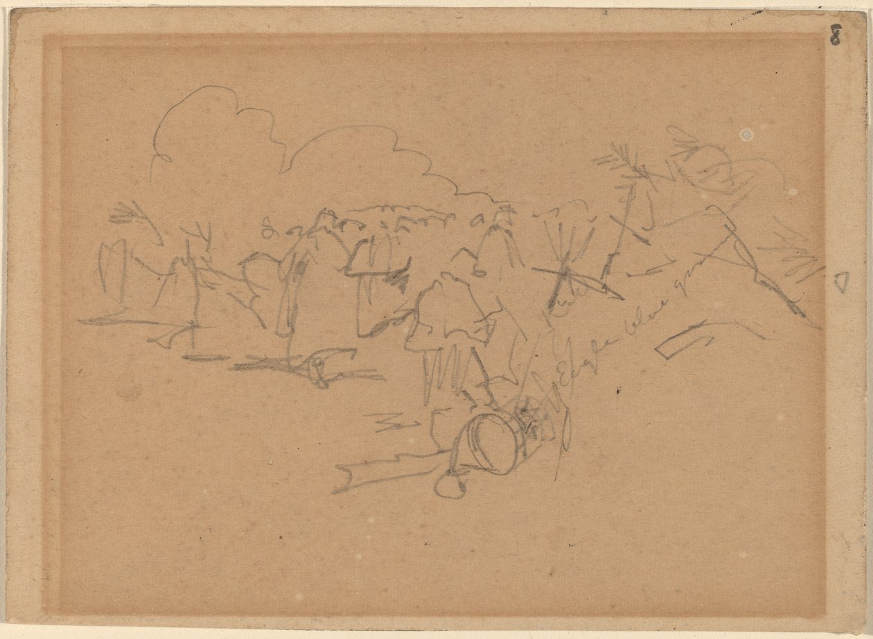 Slutet av mars [recto], 1862. av Winslow Homer