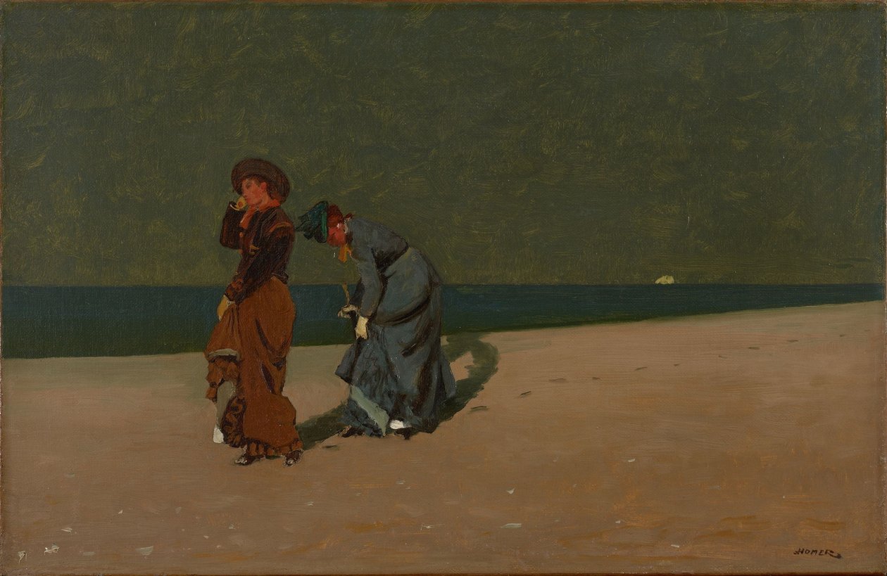 Kväll på stranden av Winslow Homer