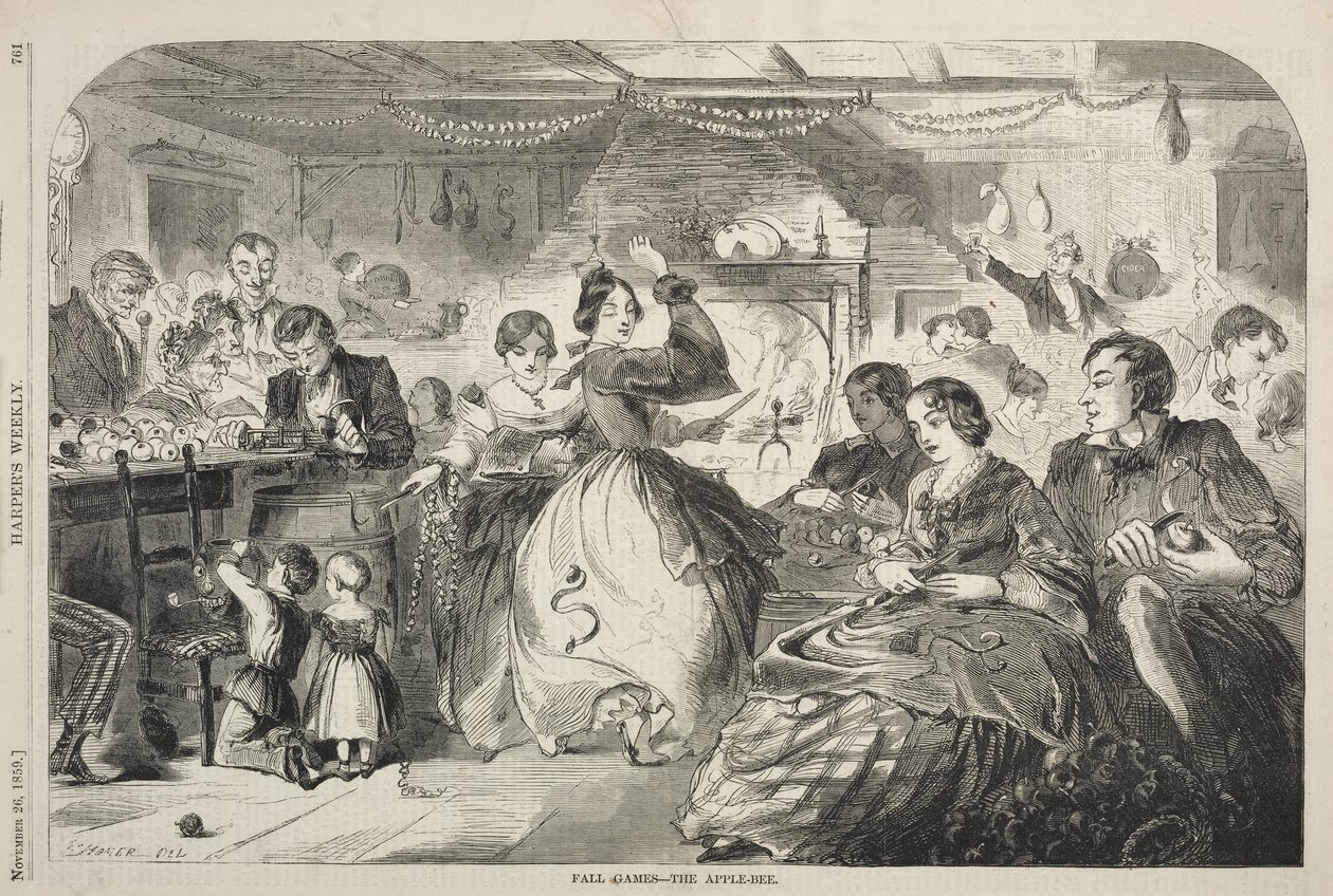 Höstlekar - äppelfesten av Winslow Homer