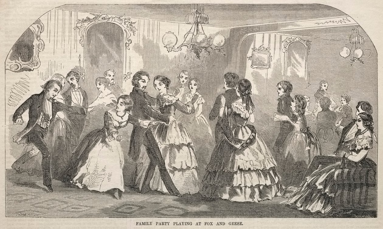 Familjefest spelar på räv och gäss, 1857. av Winslow Homer