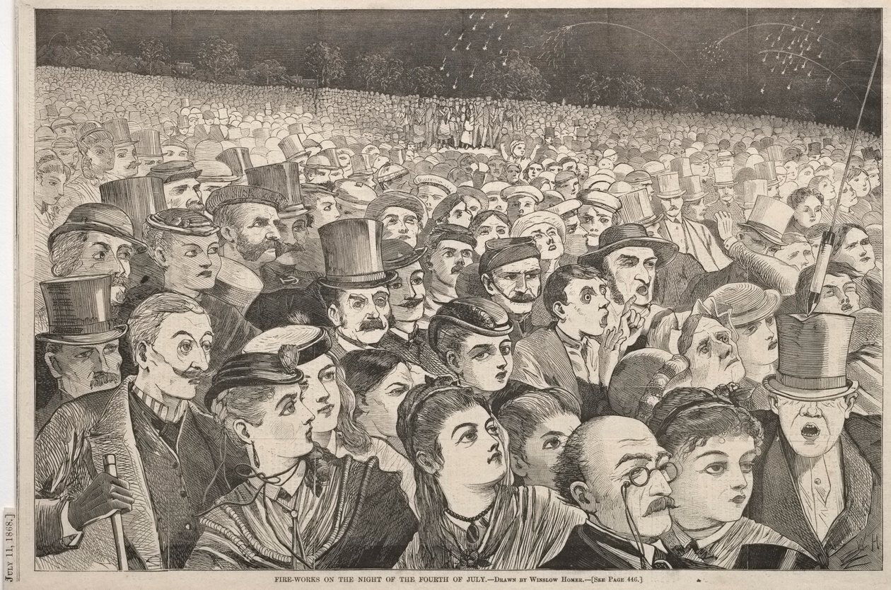 Fyrverkerier natten till den fjärde juli 1868. av Winslow Homer