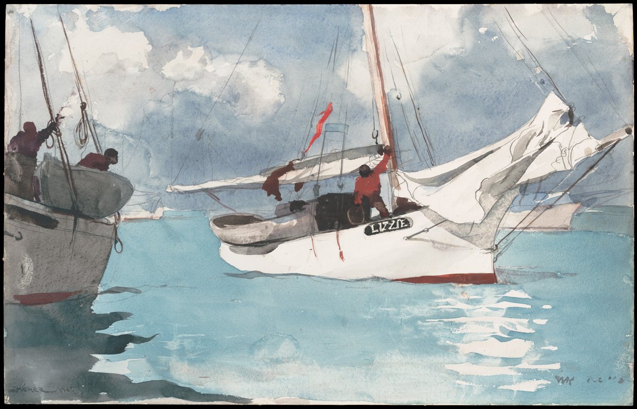 Fiskebåtar, Key West av Winslow Homer
