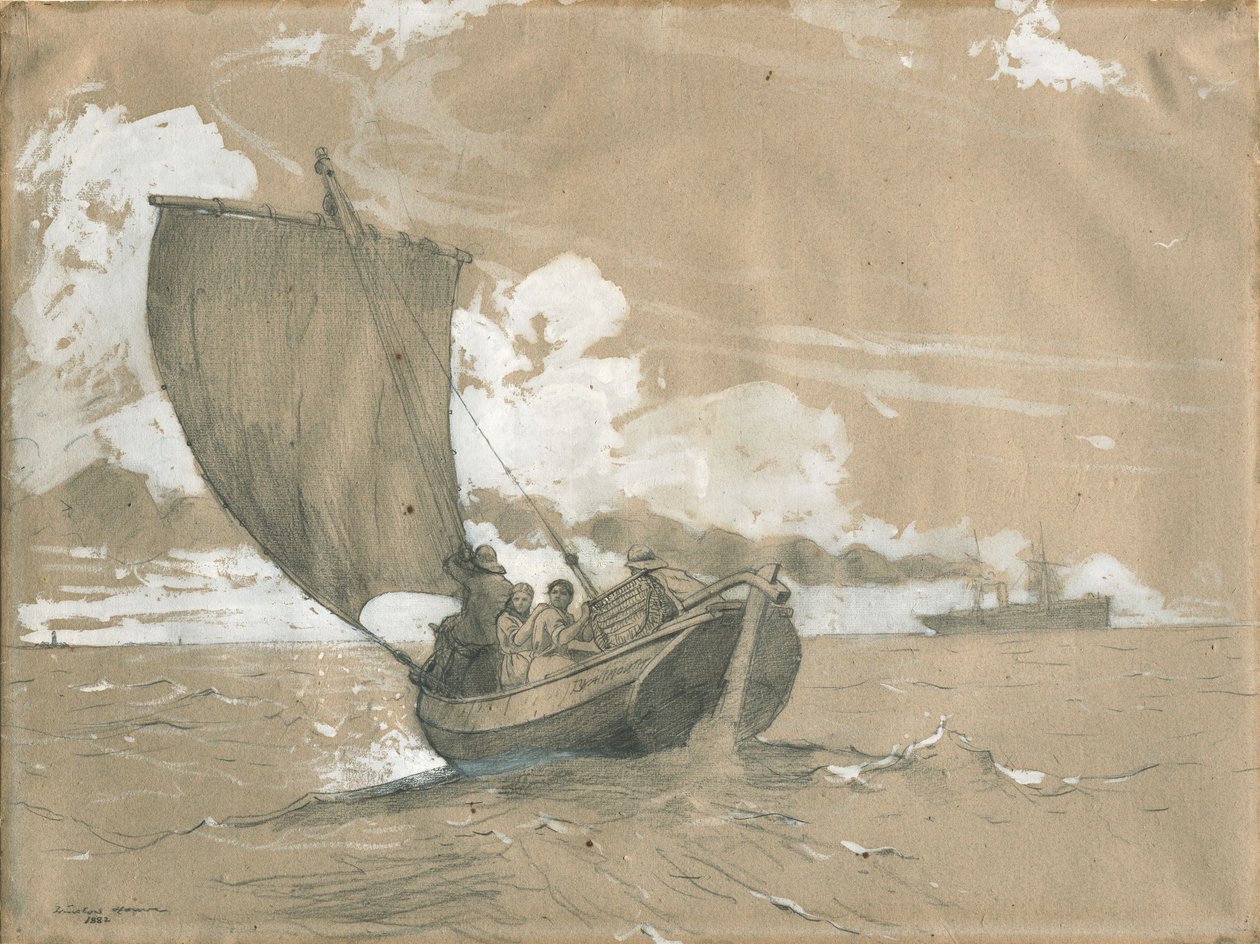 Fiske utanför Scarborough av Winslow Homer