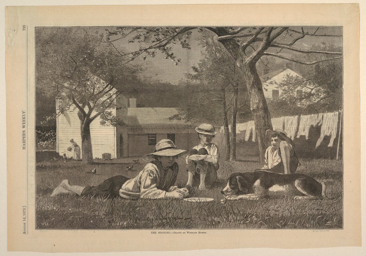 Grafisk formgivning, "The Nooning", augusti 1873 av Winslow Homer