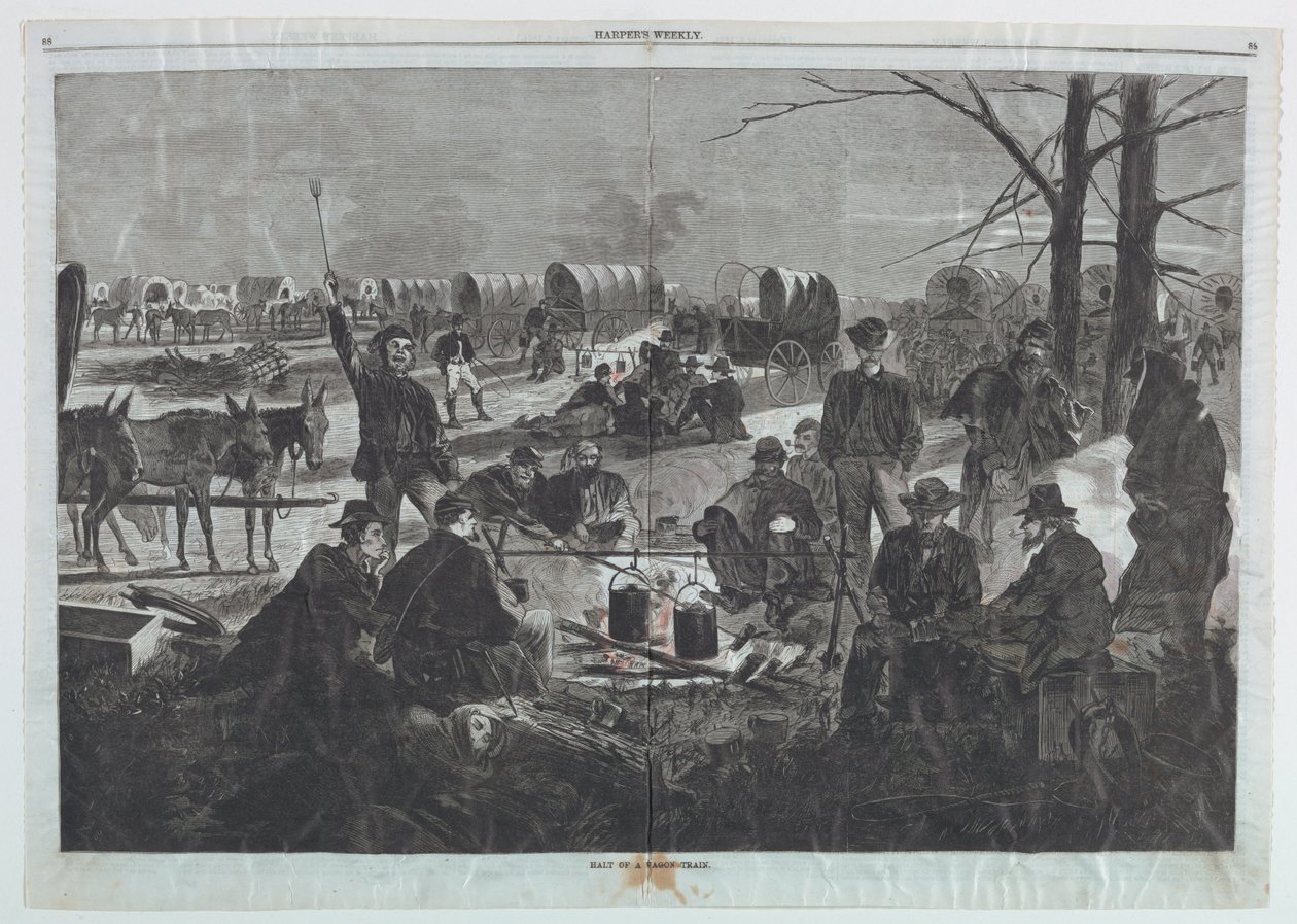 Halt of a Wagon-train, från Harper