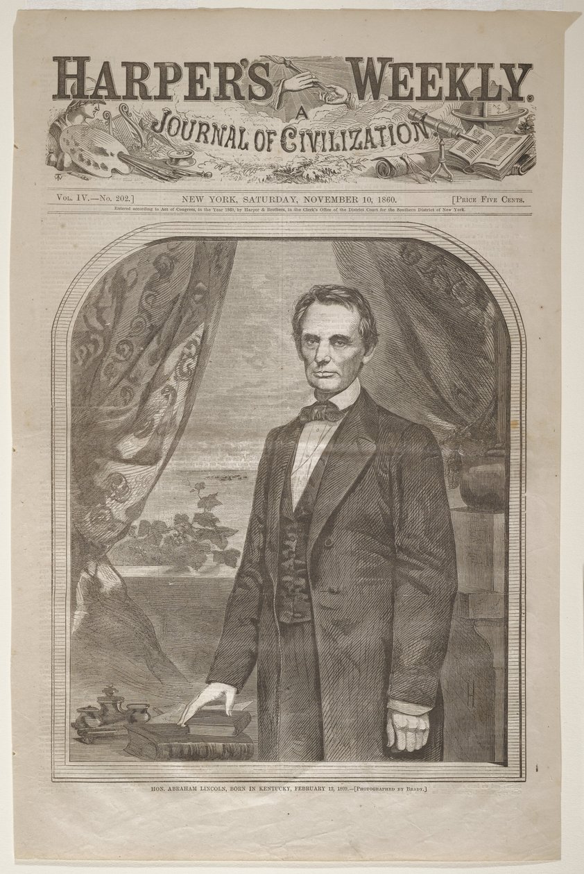 Den ärade Abraham Lincoln, född i Kentucky, 12 februari 1809 av Winslow Homer