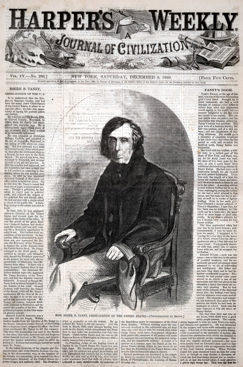 Ärade Roger B. Taney, USA:s chefsdomare, ur Harper