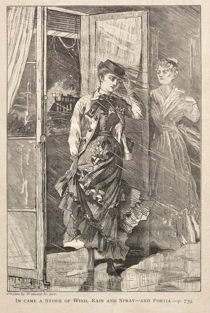In kom en storm av vind, regn och stänk - och Portia av Winslow Homer
