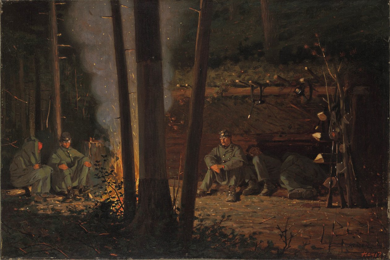Framför Yorktown (olja på duk) av Winslow Homer