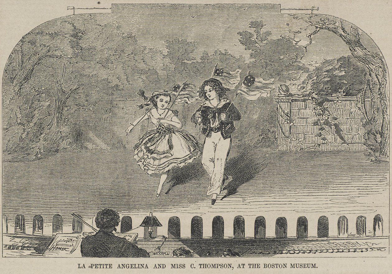 La Petite Angelina och Miss C. Thompson, på Boston Museum av Winslow Homer