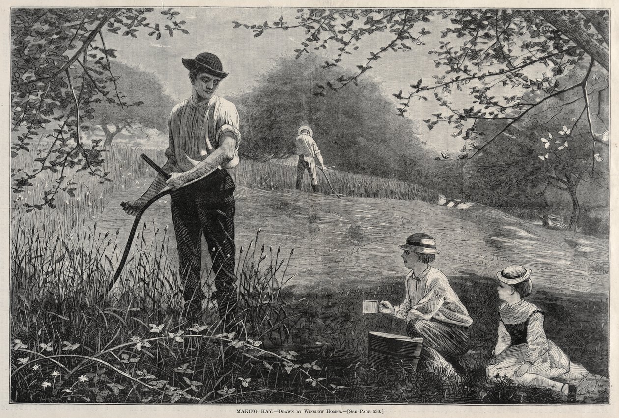 Att göra hö av Winslow Homer