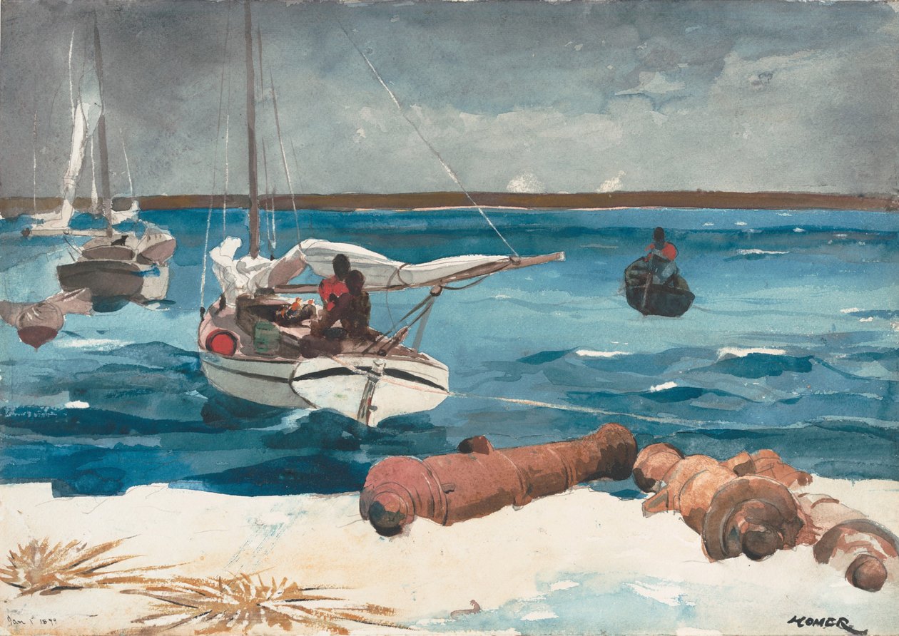 Nassau, 1899 (wc och grafit på benvitt vävt papper) av Winslow Homer
