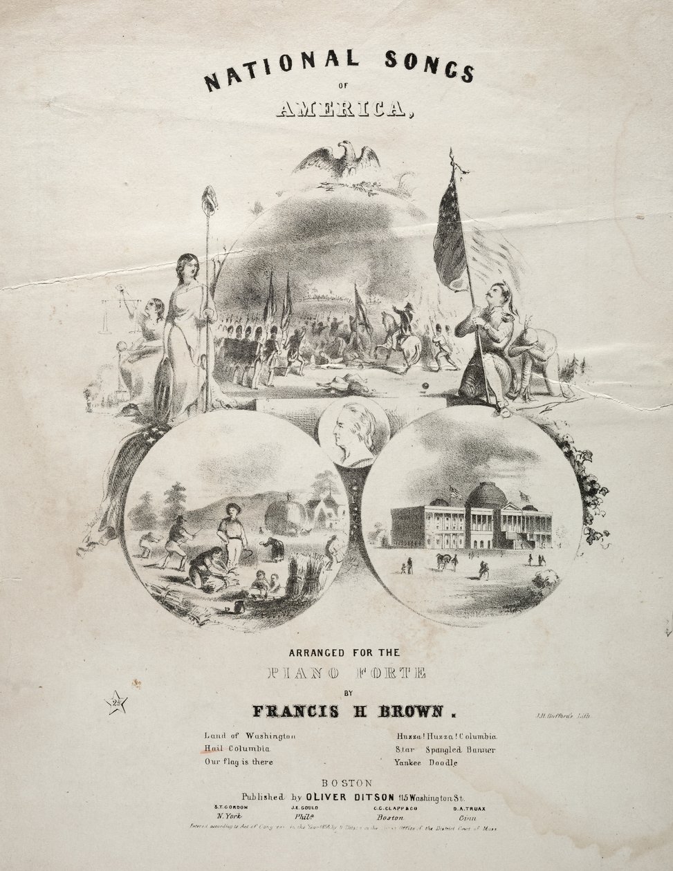 National Songs of America - Omslag för noter. av Winslow Homer