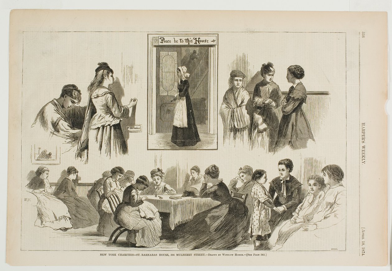 New York Charities-St Barnabas House, 304 Mulberry Street av Winslow Homer