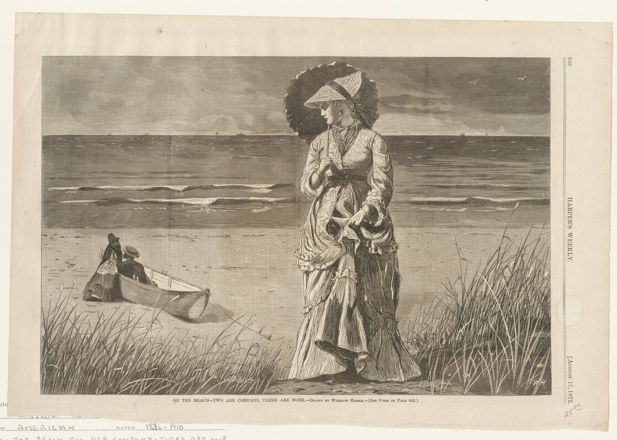 På stranden - Två är sällskap, tre är inget av Winslow Homer