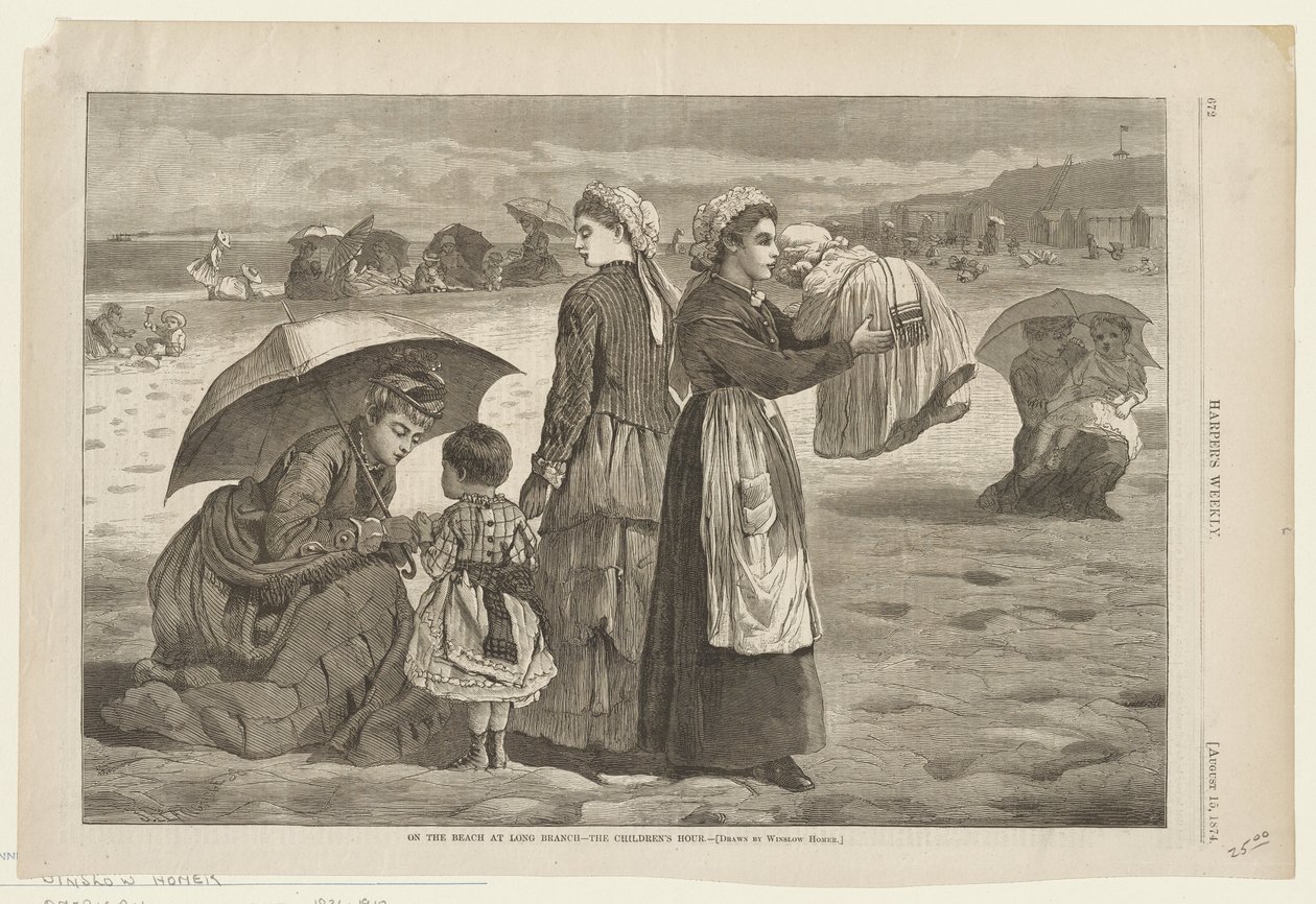 På stranden vid Long Branch - Barnens timme av Winslow Homer